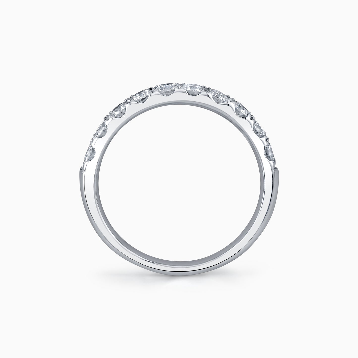 14K White Gold Signature Pave Diamond Wedding Ring