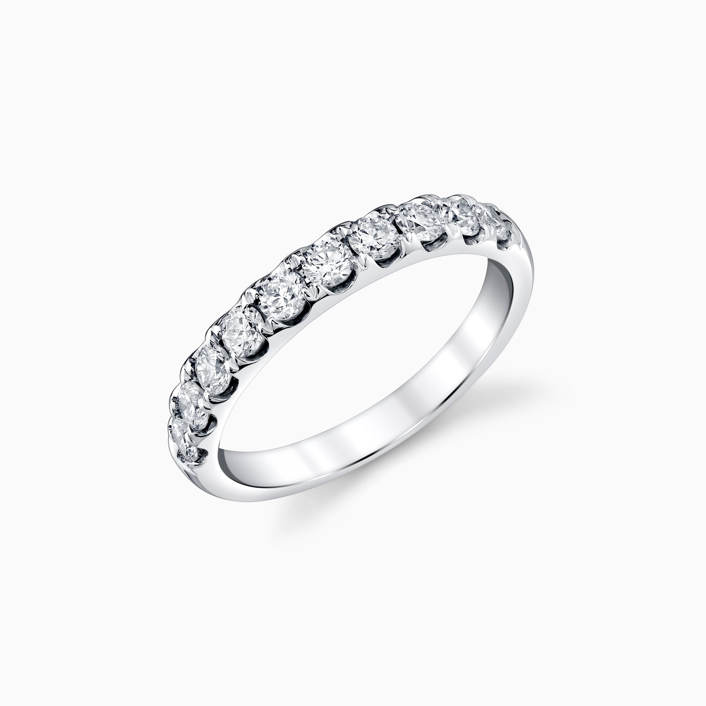 14K White Gold Signature Pave Diamond Wedding Ring