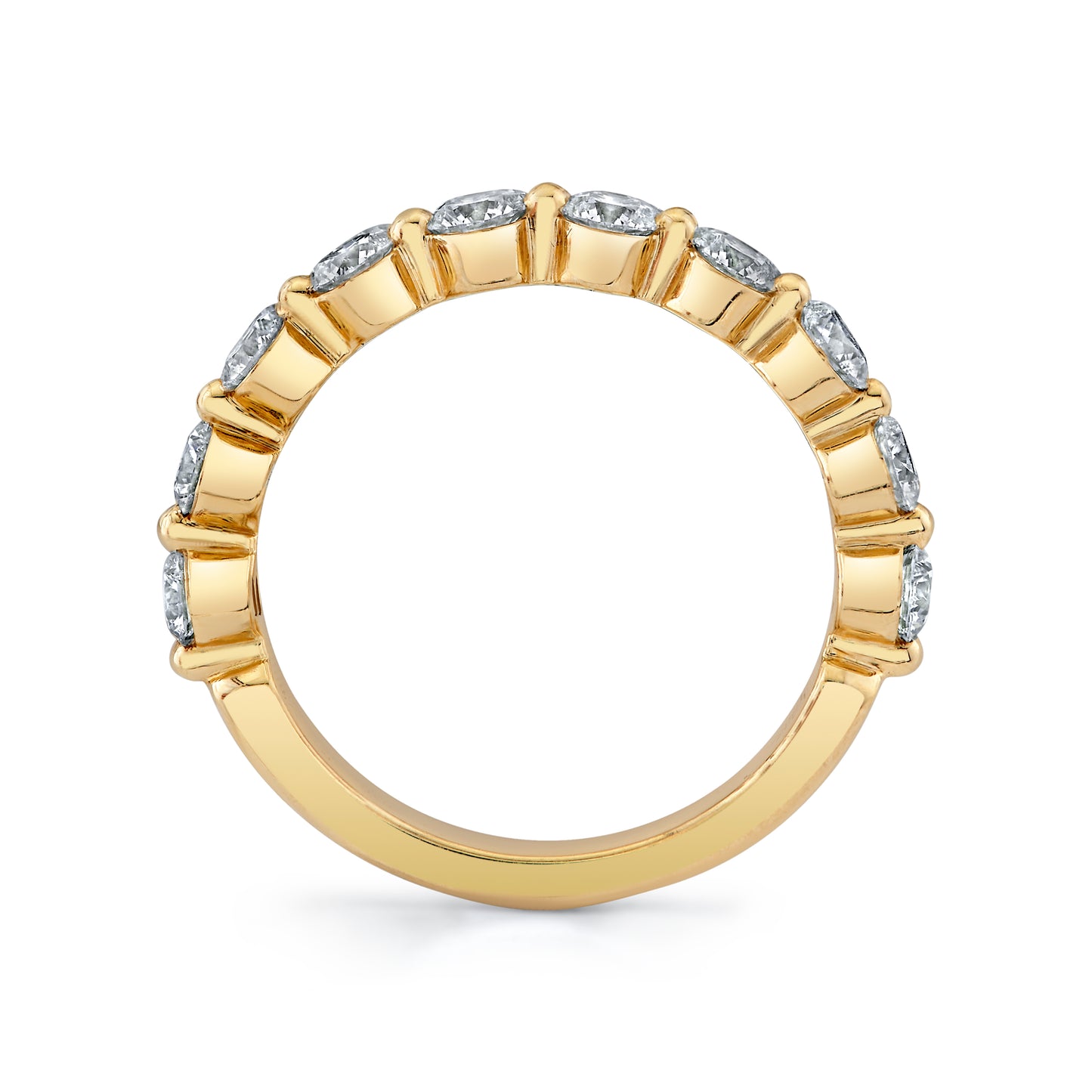 14K Yellow Gold Floating Diamond Ring