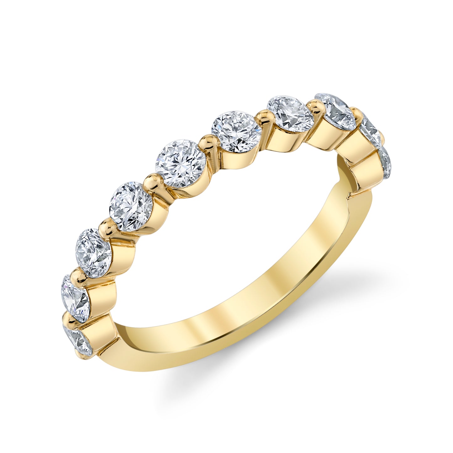14K Yellow Gold Floating Diamond Ring