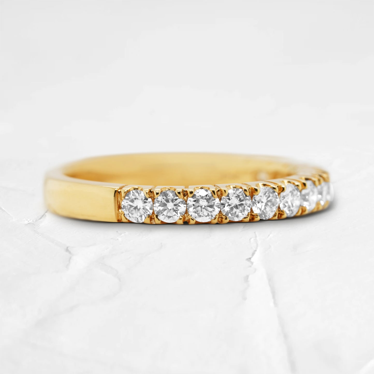 18K Yellow Gold Diamond Pave Wedding Ring (.66ctw)