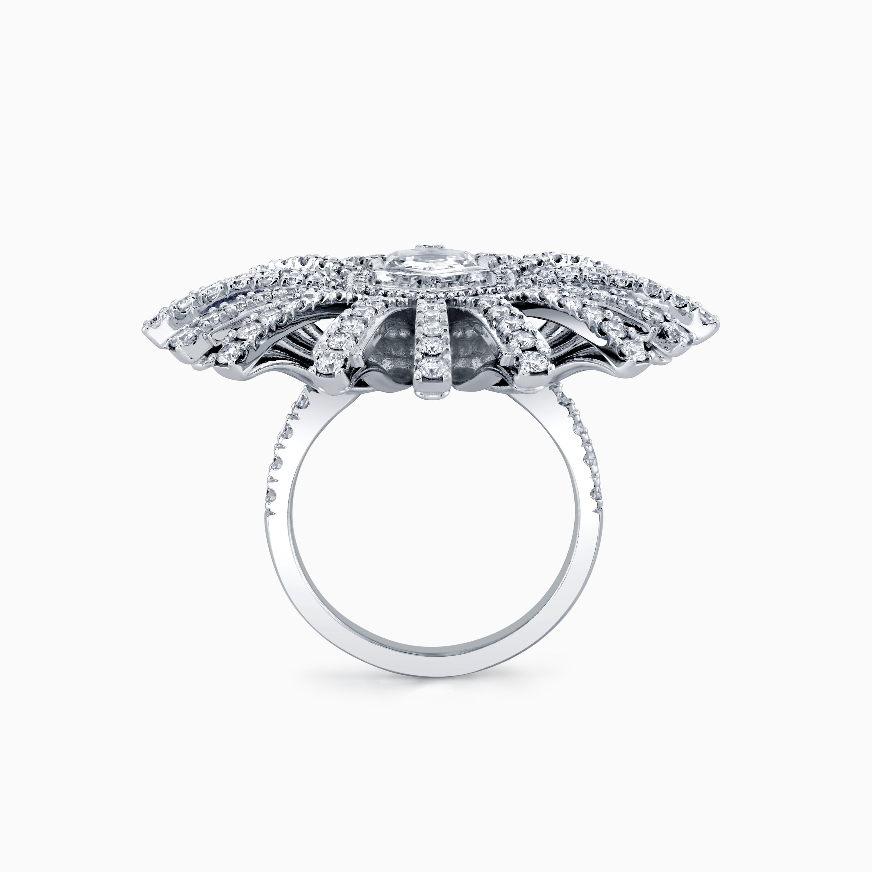 Diamond Fashion Diamond With Hexagon Center