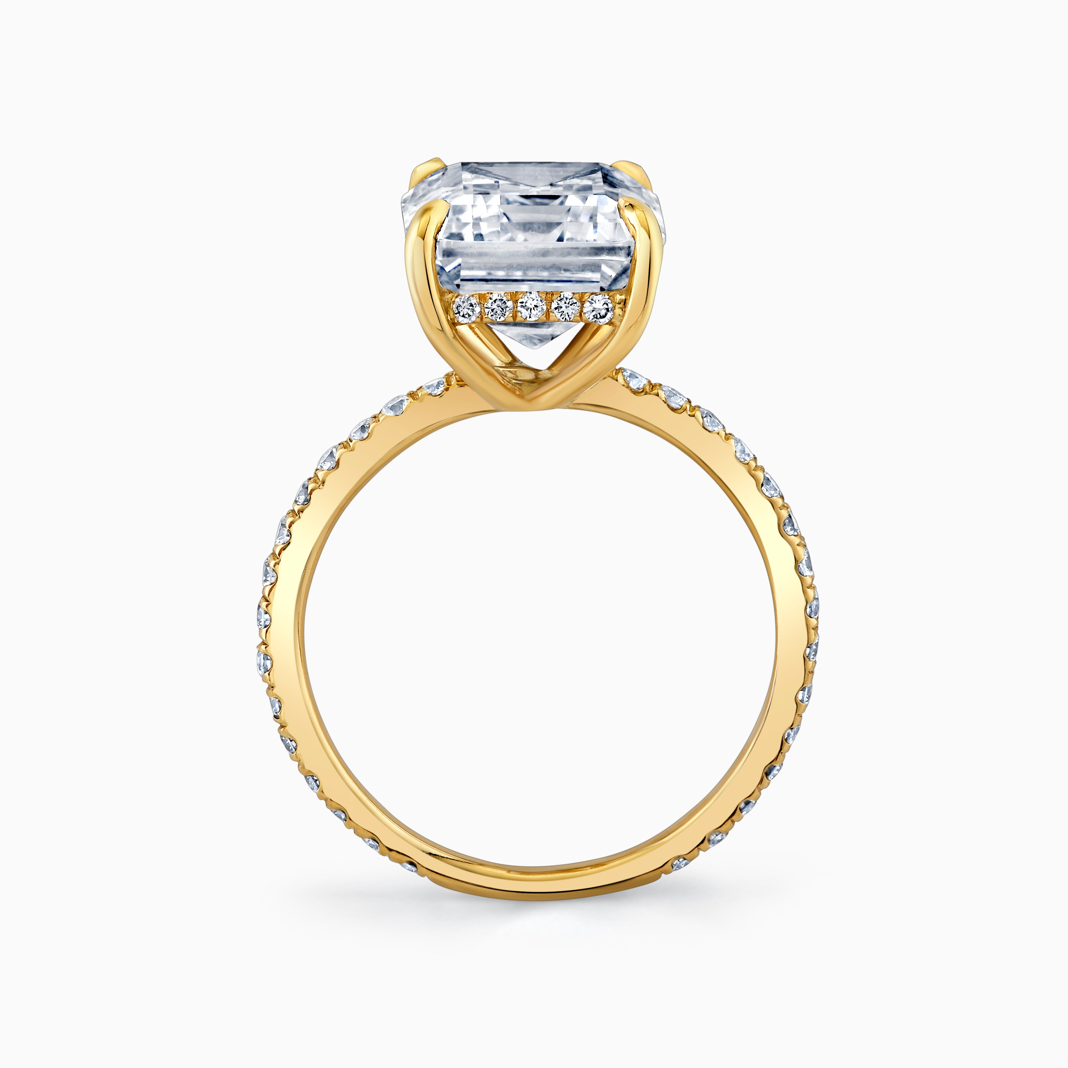 Emerald Cut Whisper Thin Pave Setting