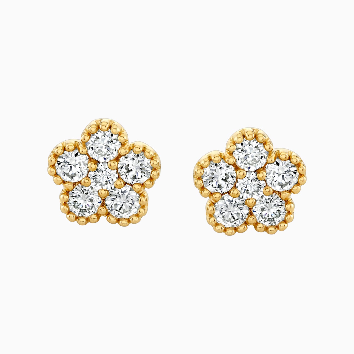 Floral Diamond Studs