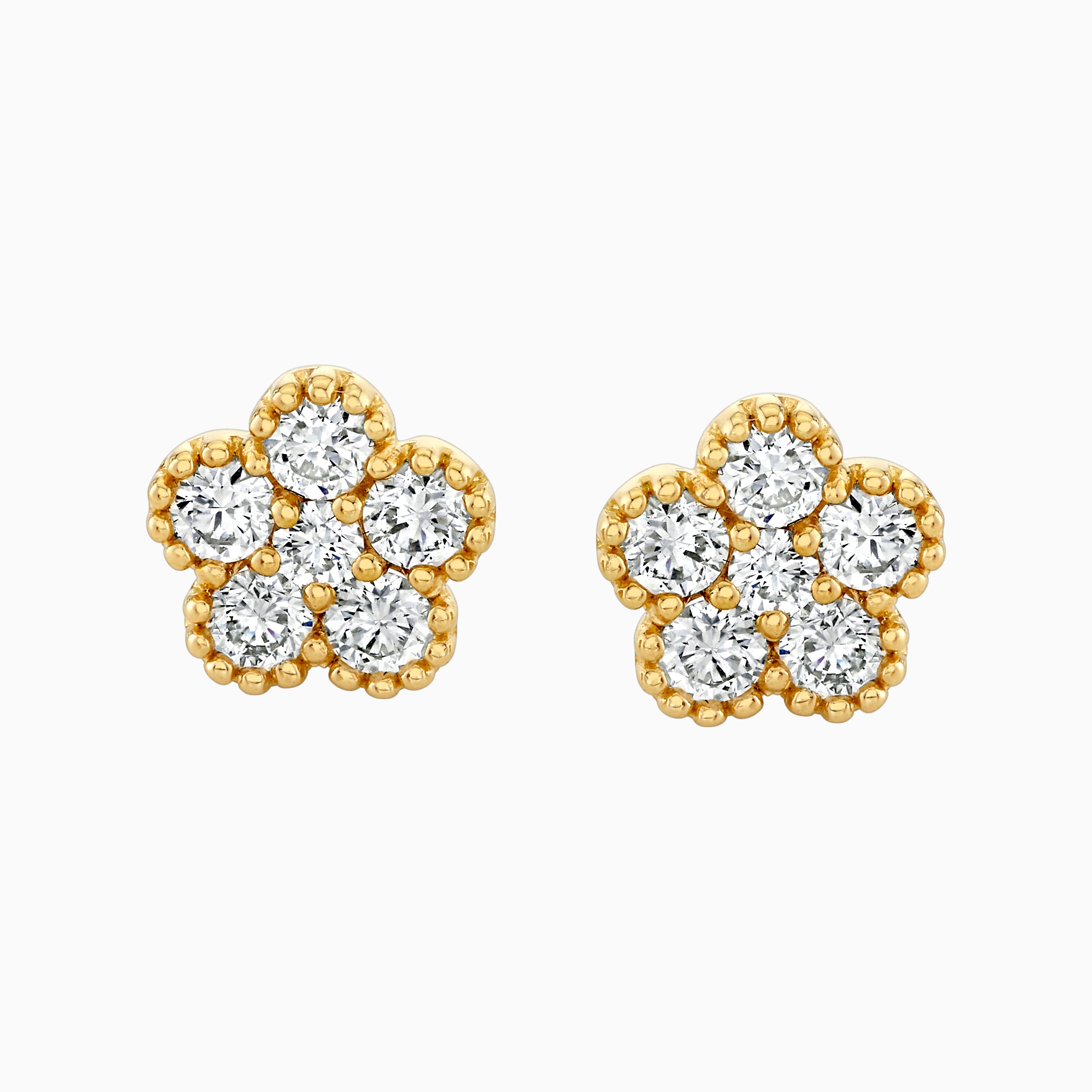 Floral Diamond Studs