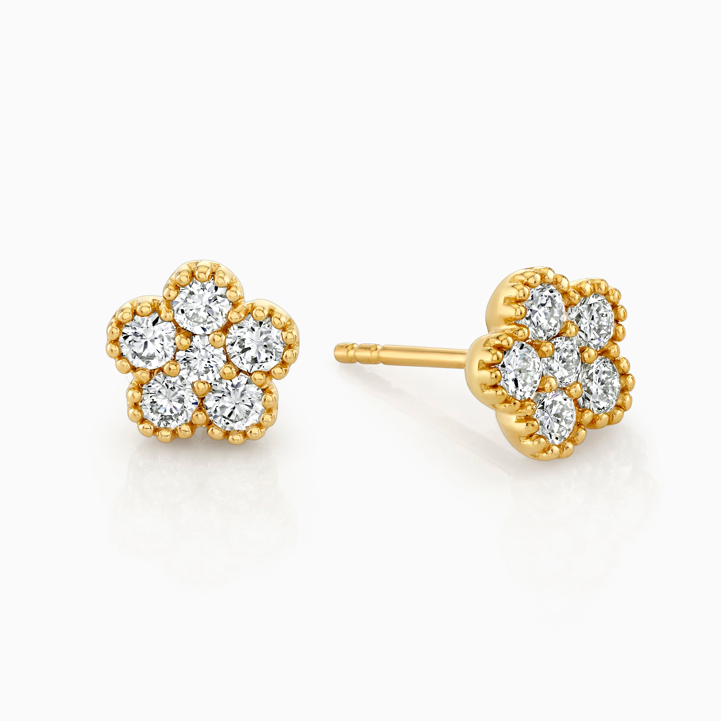 Floral Diamond Studs