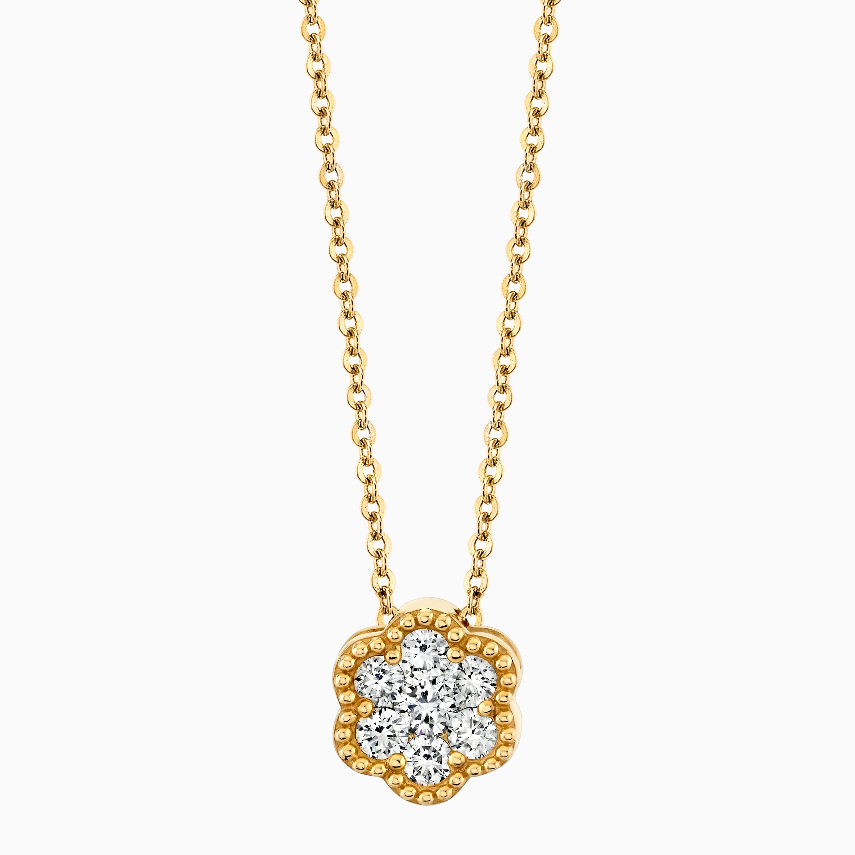 Diamond Flower Pendant