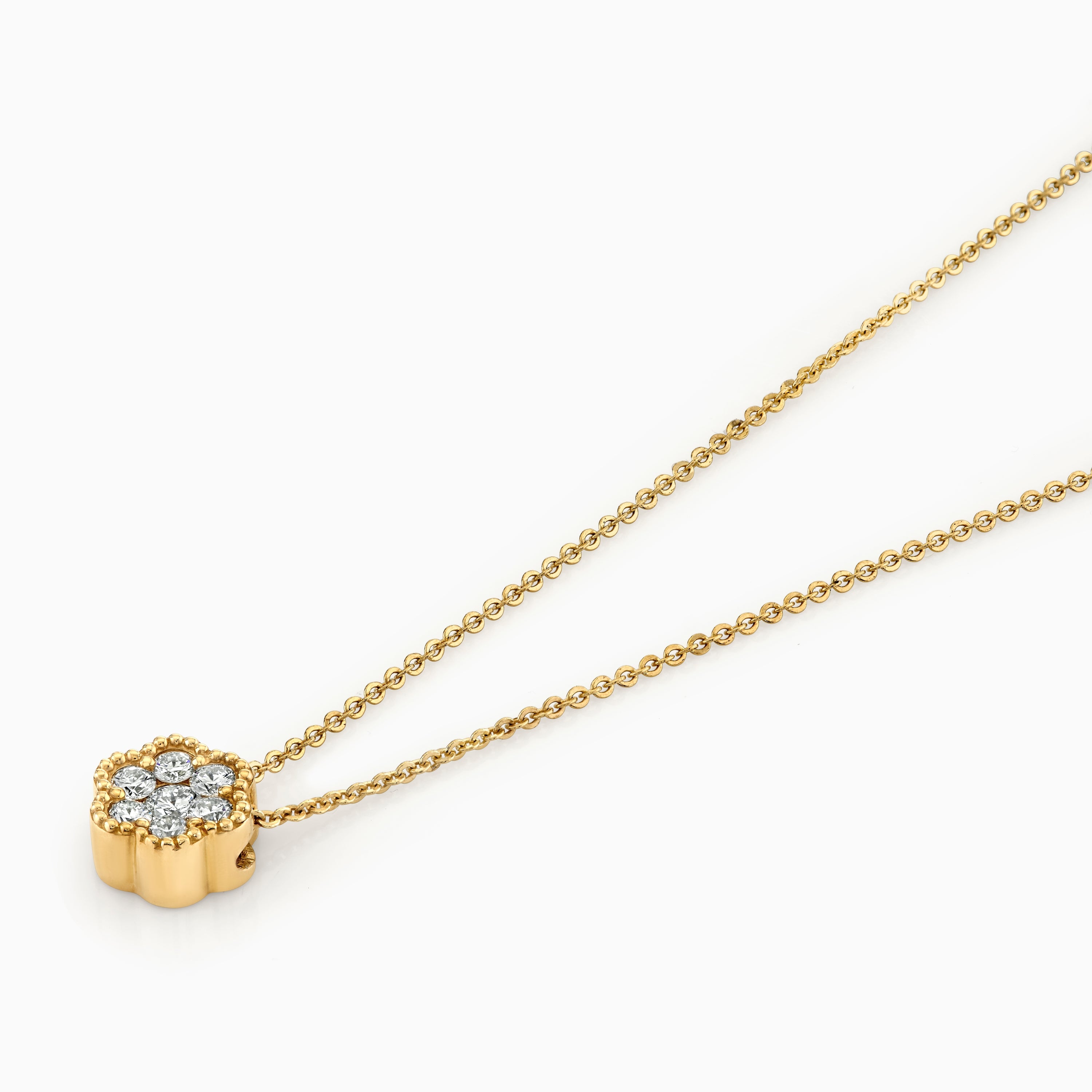 Diamond Flower Pendant