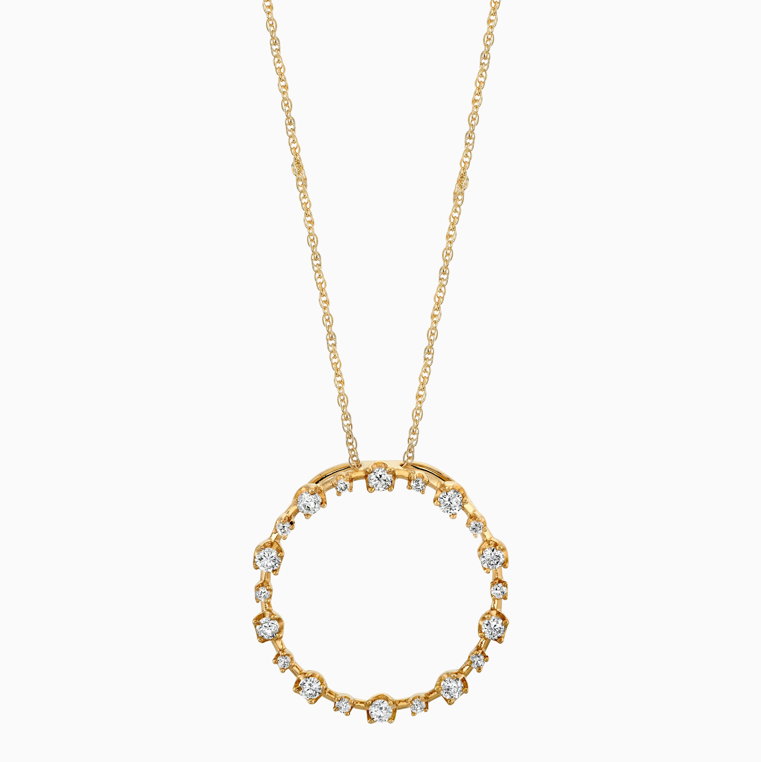 Fancy Diamond Circle Pendant
