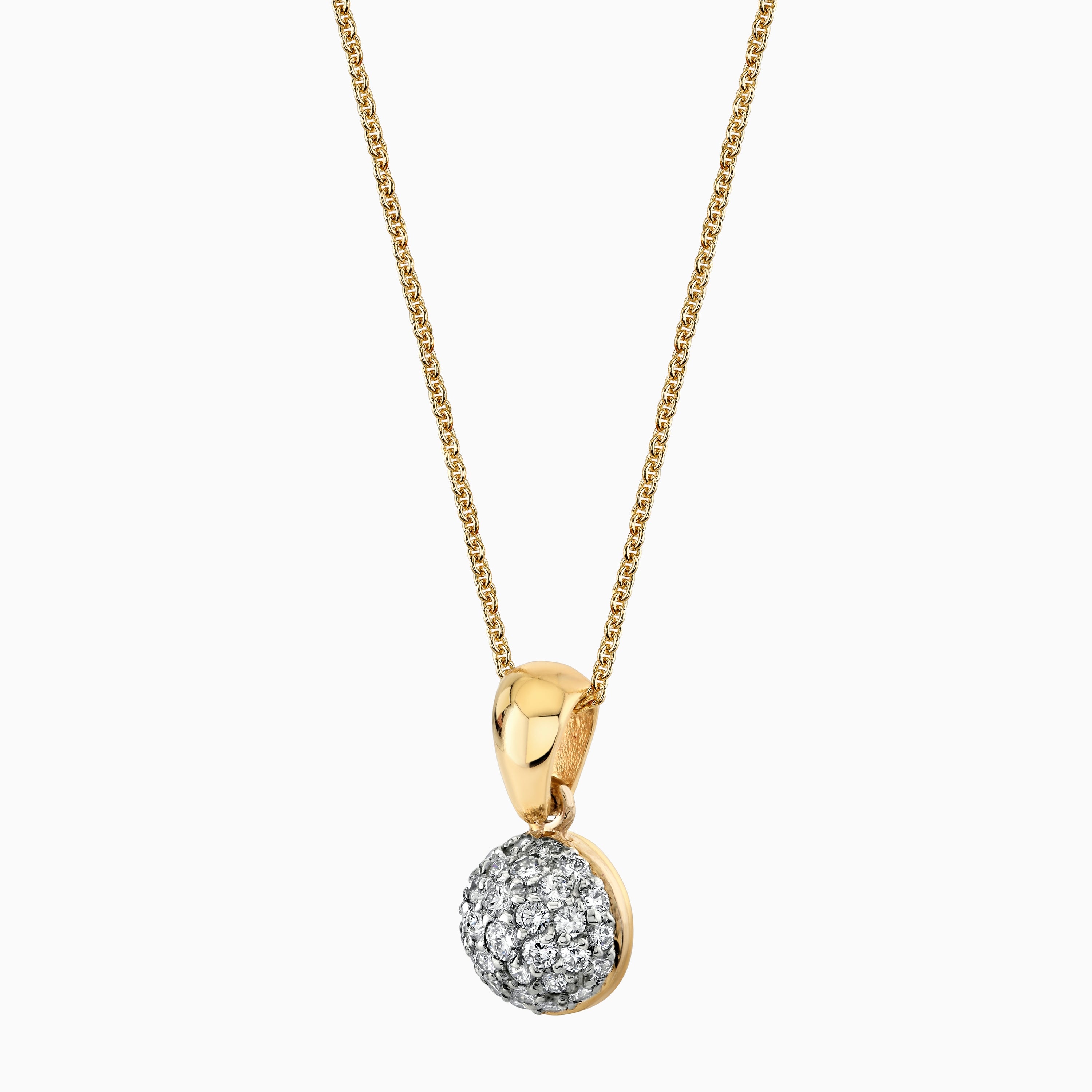 Pave Diamond Ball Pendant