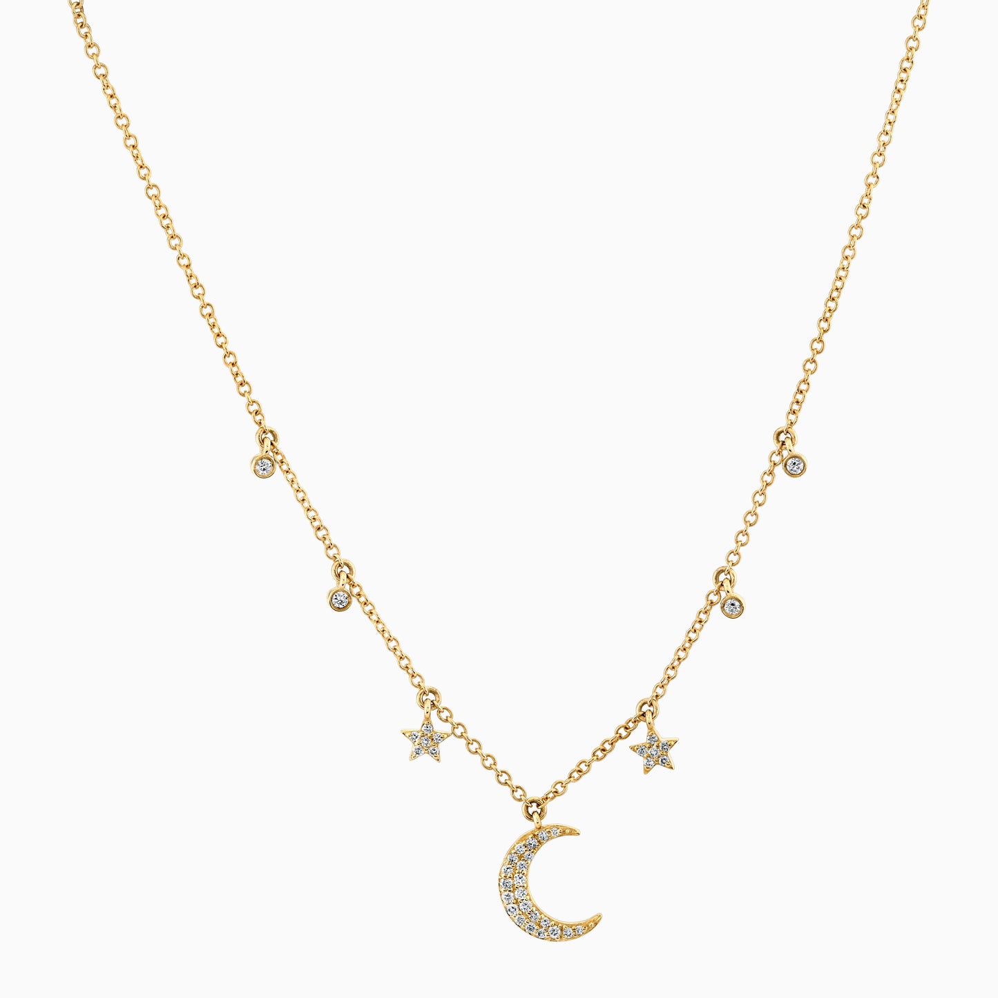 Moon & Stars Charm Necklace