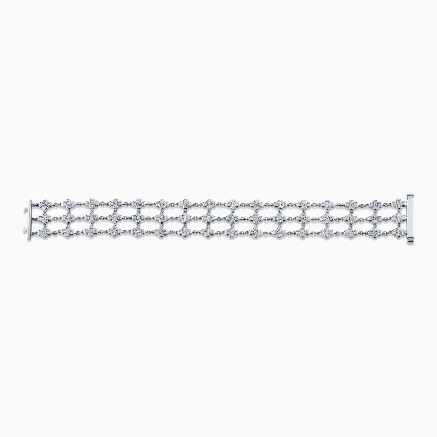 Bezel Set Diamond Mesh Bracelet