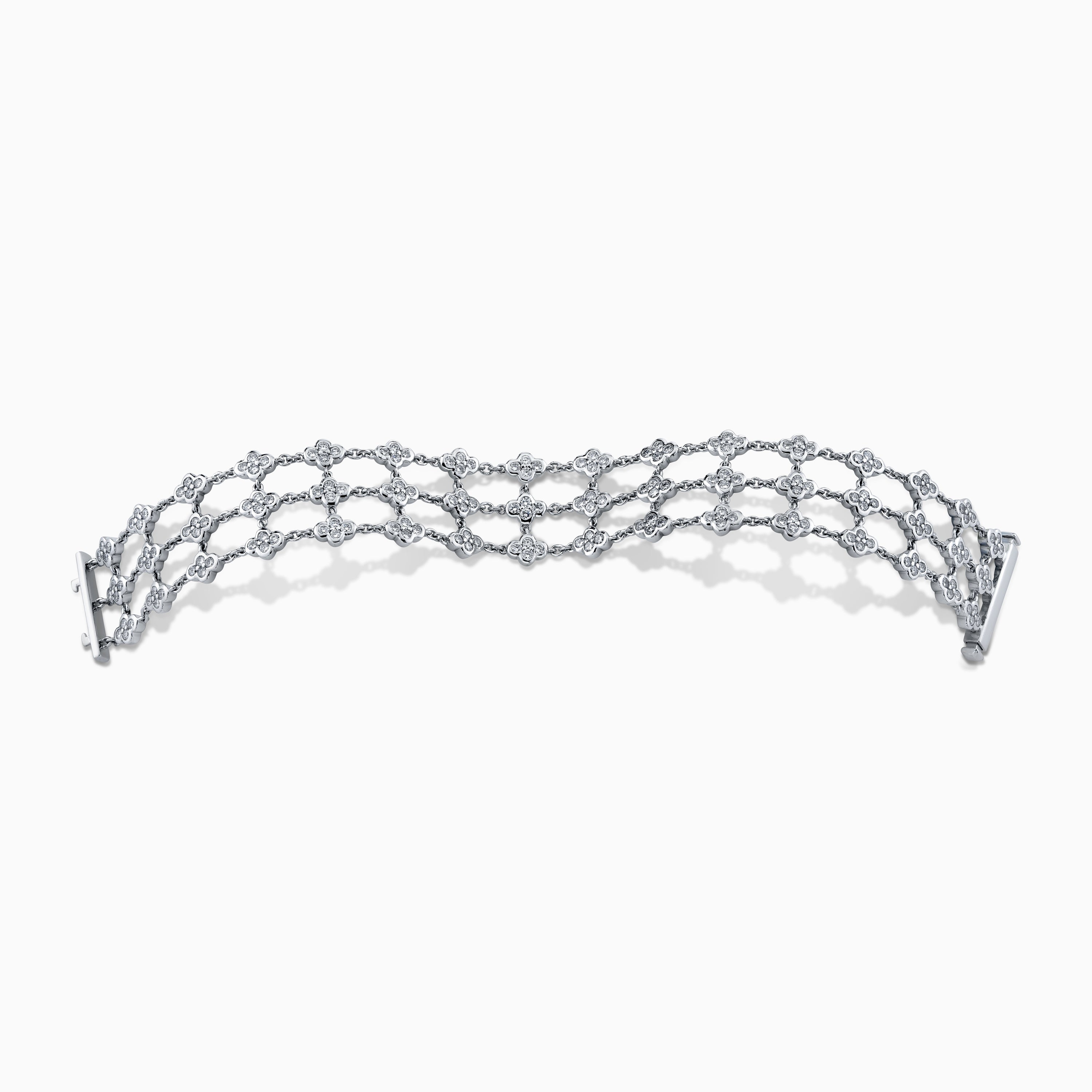Bezel Set Diamond Mesh Bracelet