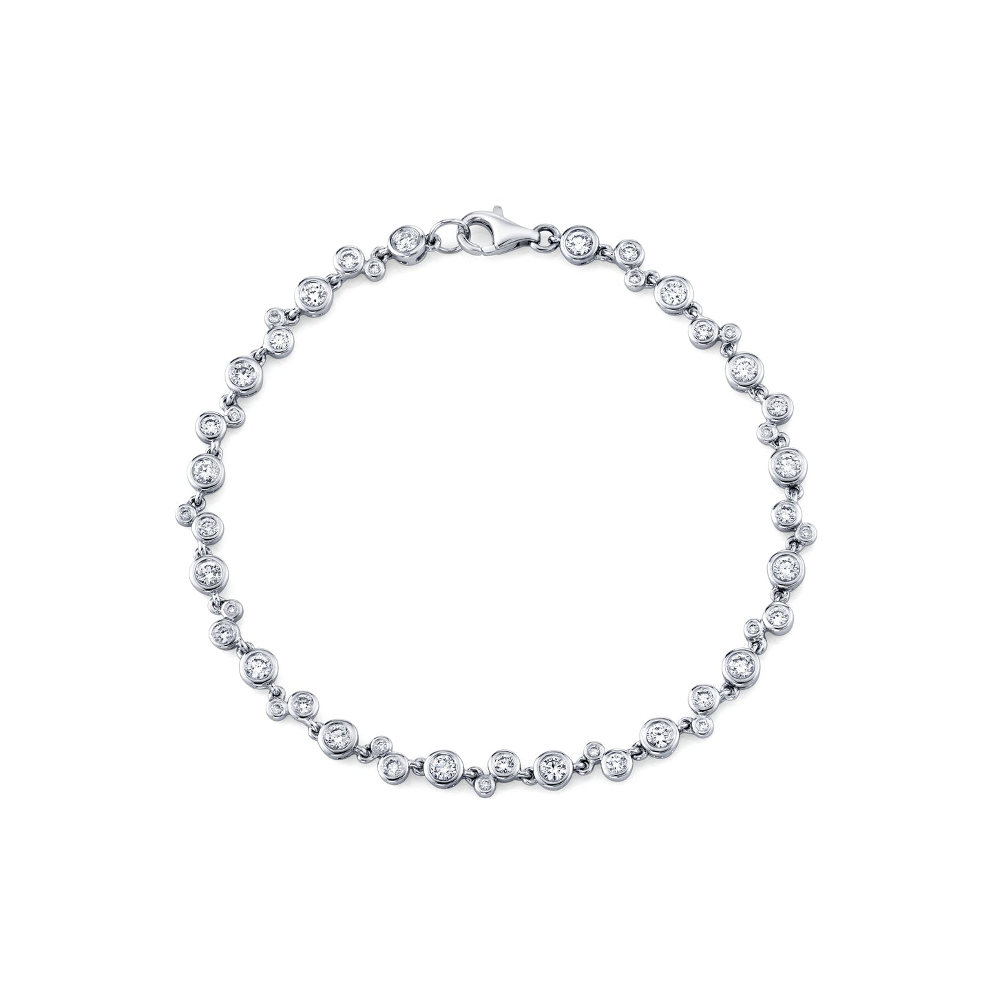 Bezel Diamond Scatter Bracelet