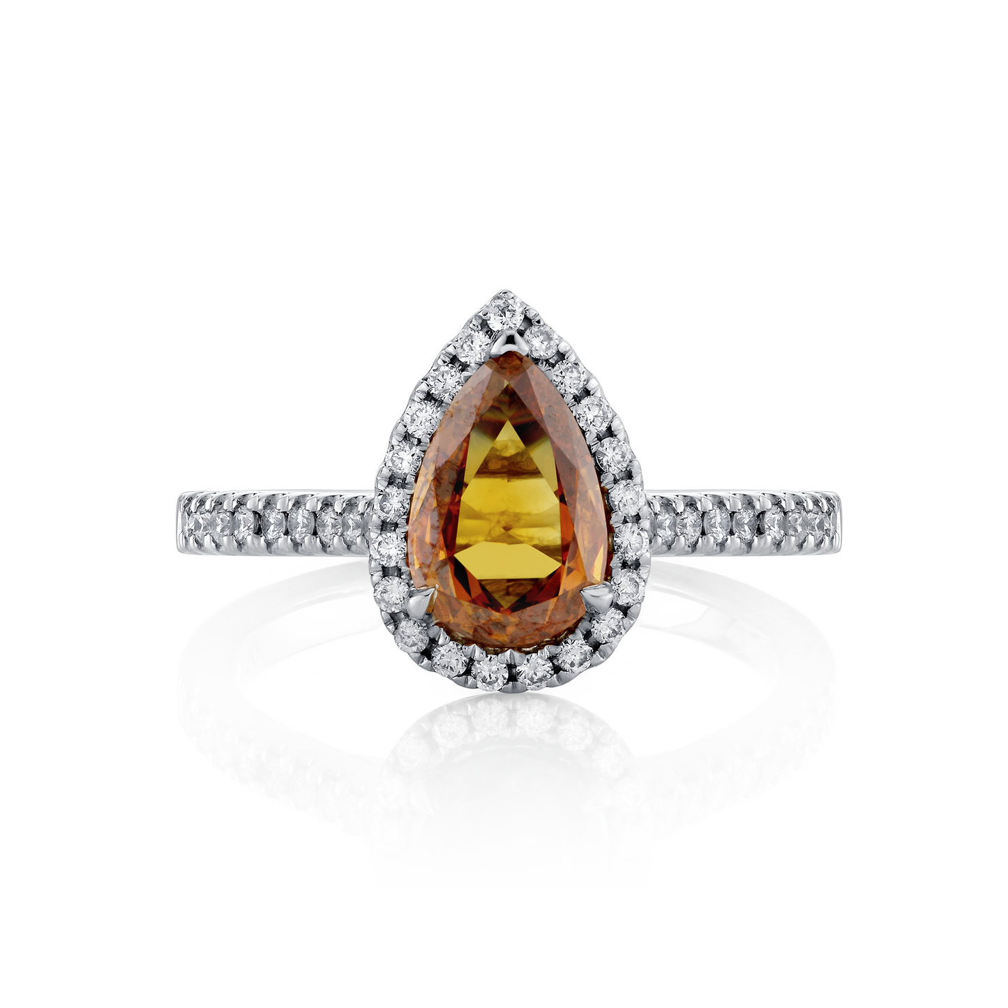 Fancy Brown Diamond Halo Diamond Ring