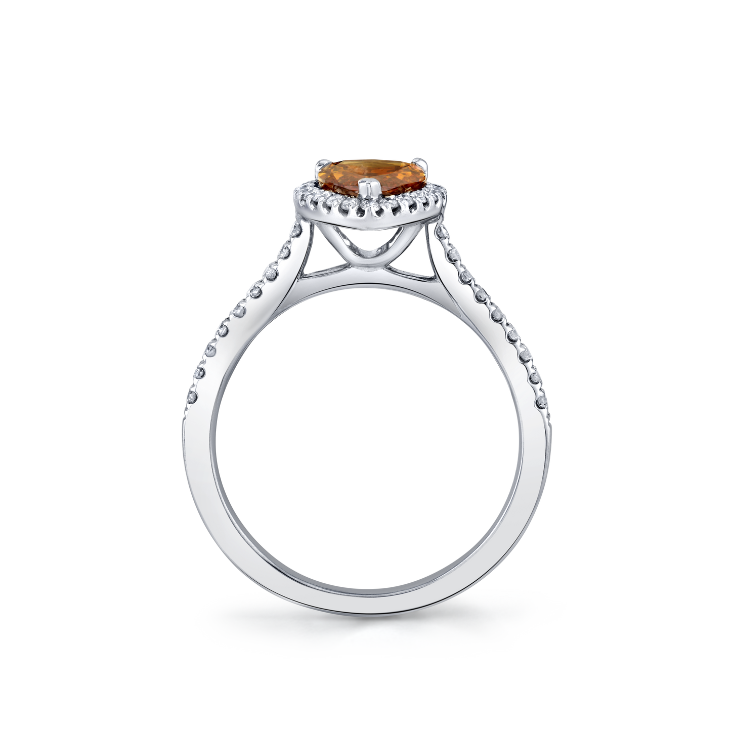 Fancy Brown Diamond Halo Diamond Ring