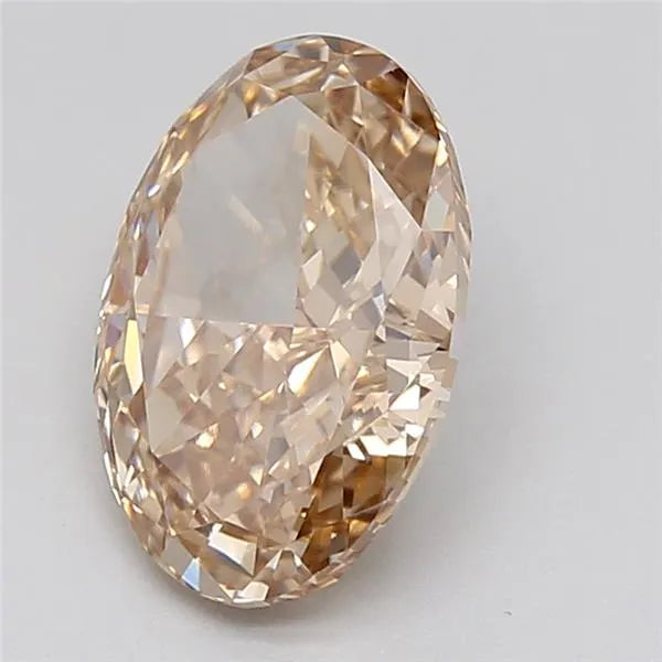 2.51ct Oval Lab Grown Diamond (Colour Fancy Light Brown, Clarity VVS2, IGI Certified)