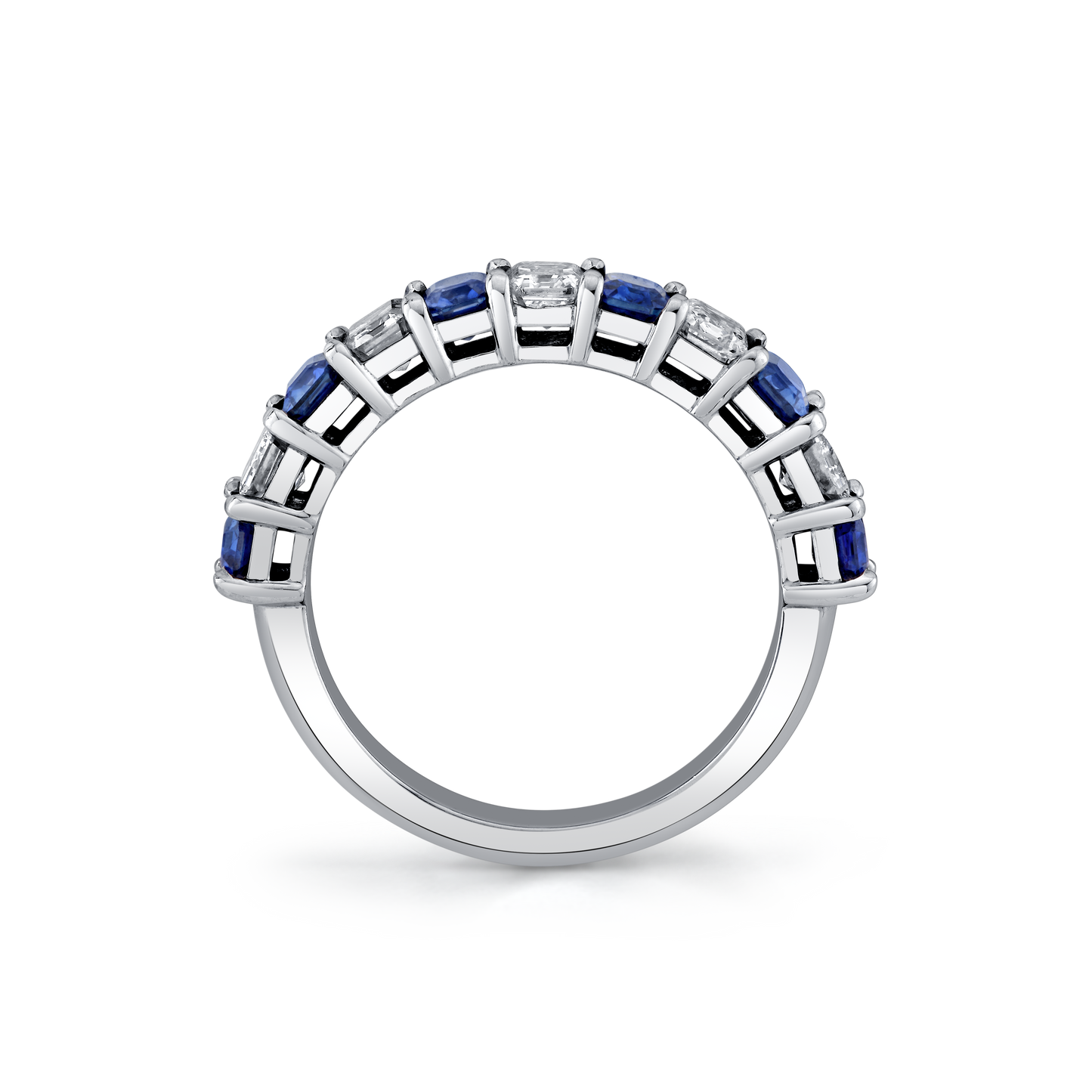 Emerald Cut Sapphire & Diamond Ring