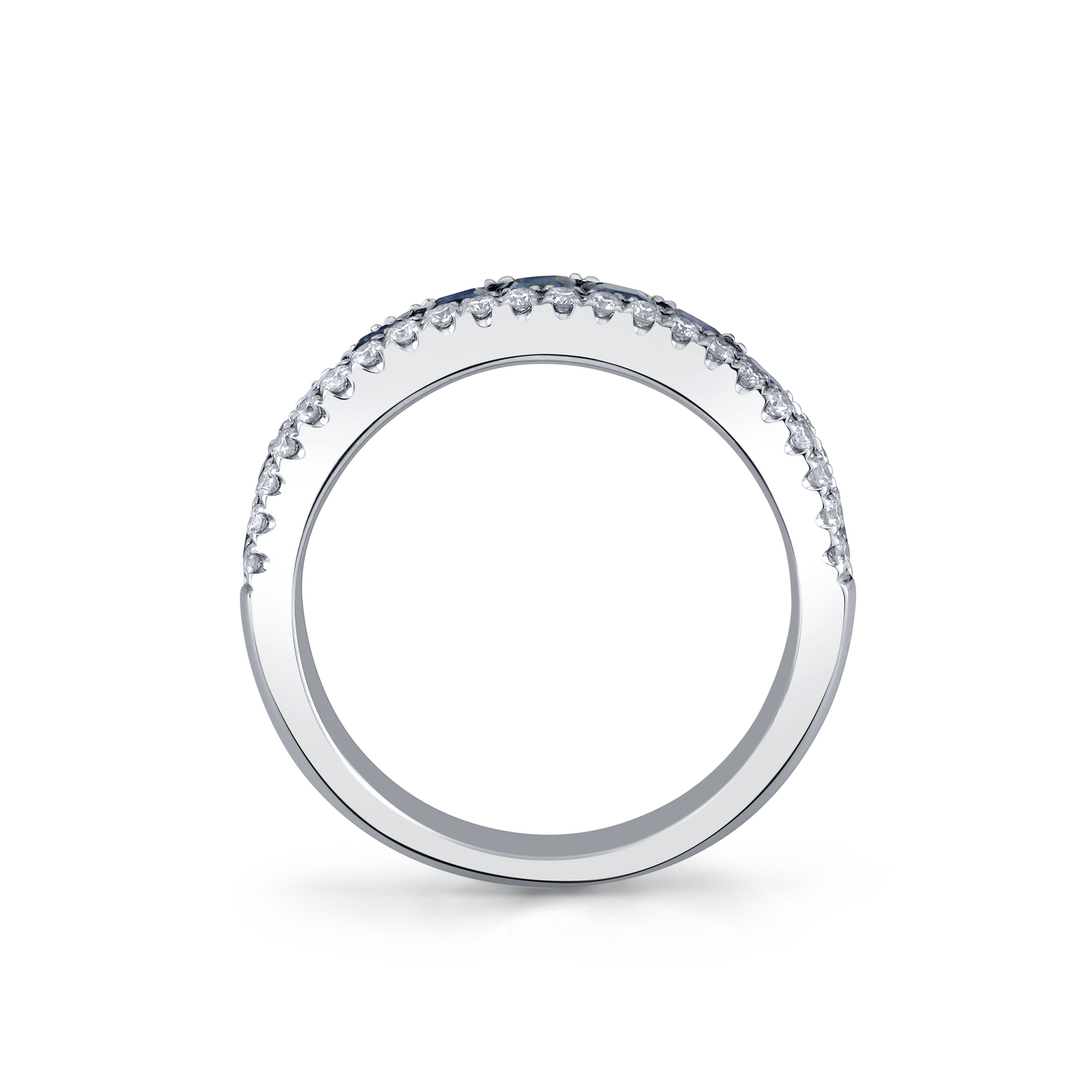 Princess Cut Sapphire & Diamond Ring