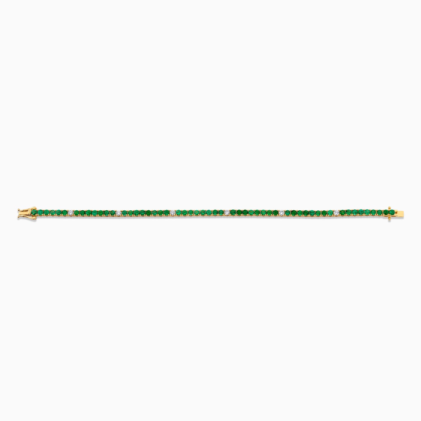 Emerald & Diamond Tennis Bracelet