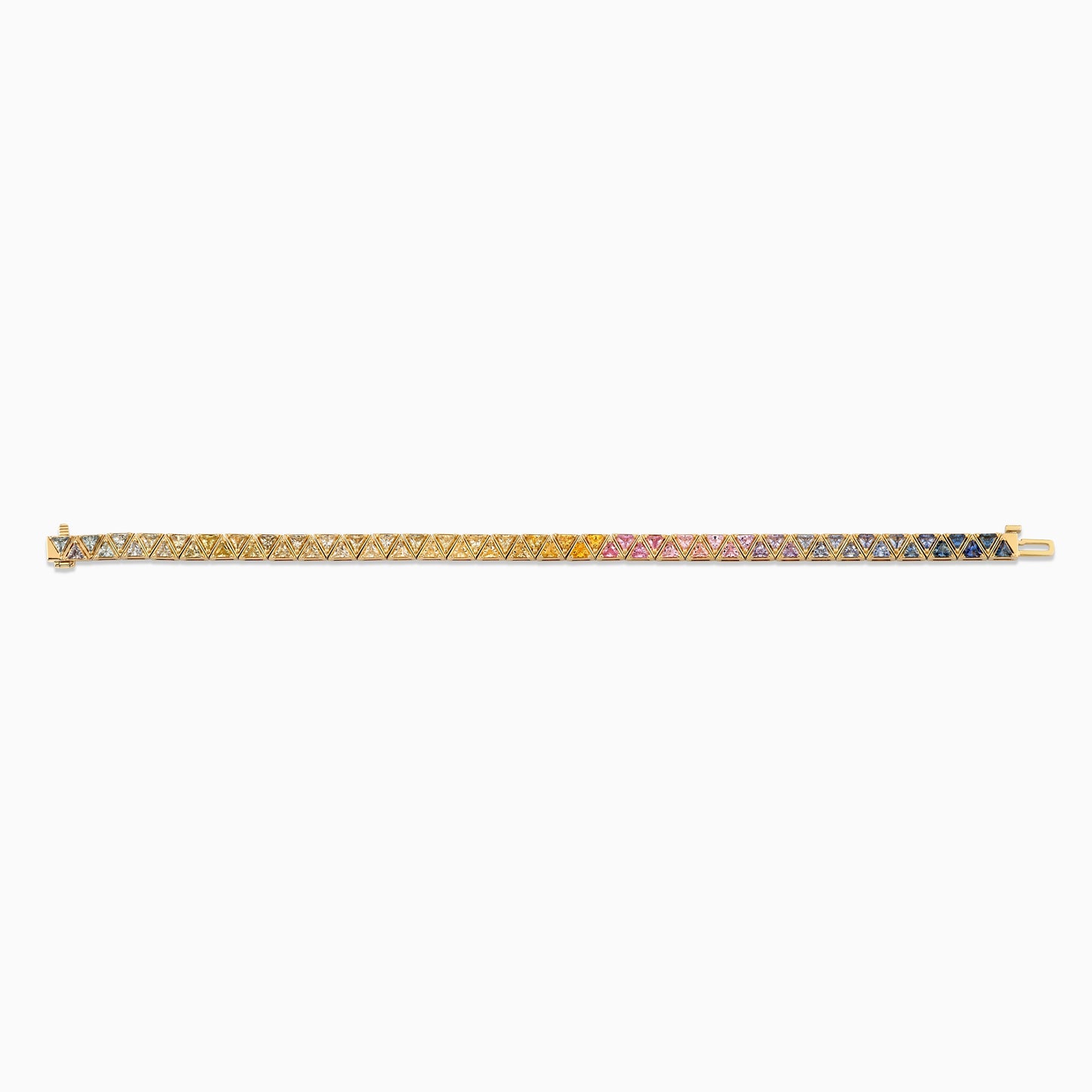 Multi-Colored Triangle Sapphire Bracelet