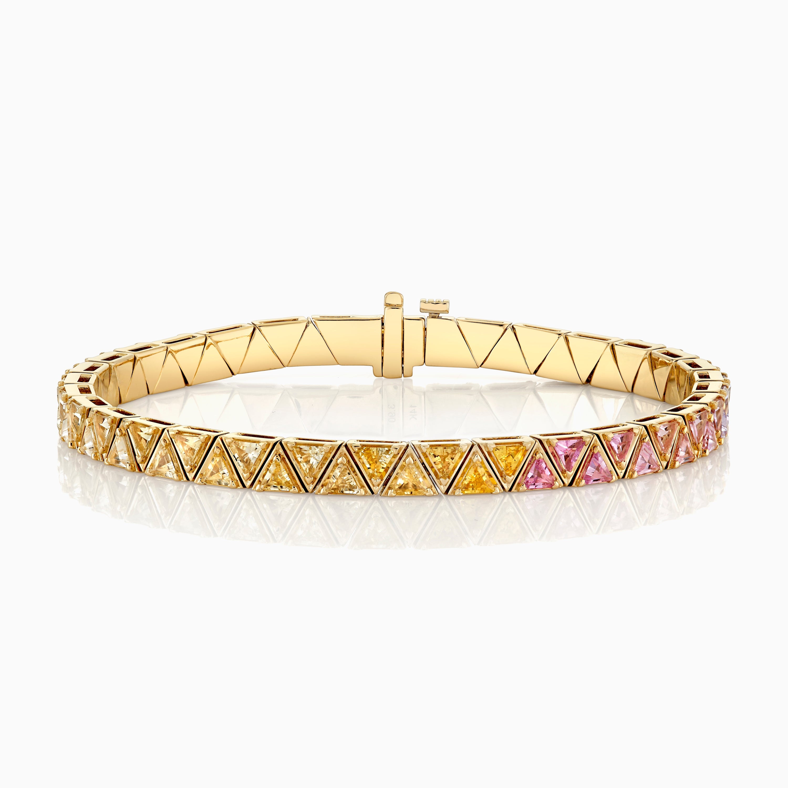 Multi-Colored Triangle Sapphire Bracelet