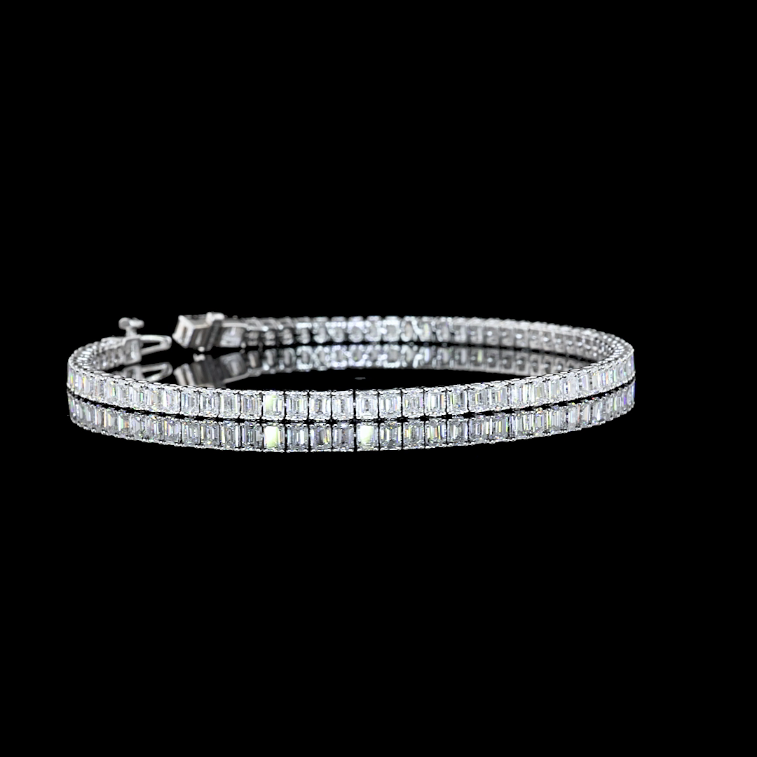 14K White Gold Lab-Grown Diamond Bracelet