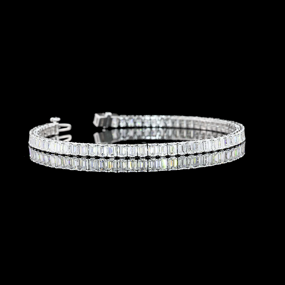 14K White Gold Lab-Grown Diamond Bracelet
