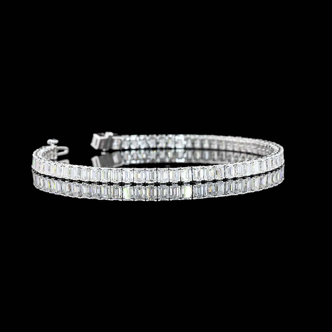 14K White Gold Lab-Grown Diamond Bracelet