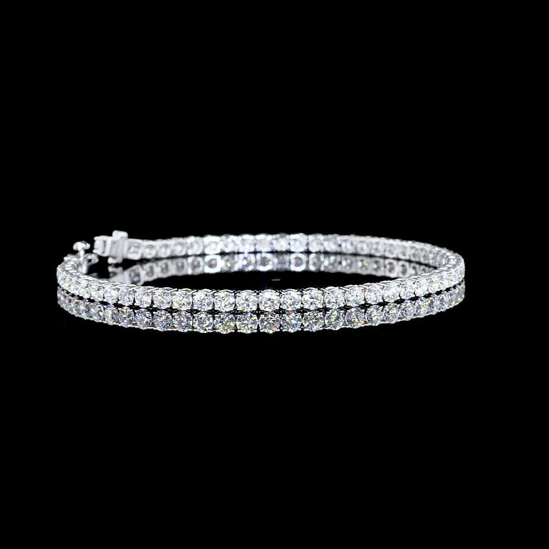 14K White Gold Lab-Grown Diamond Bracelet