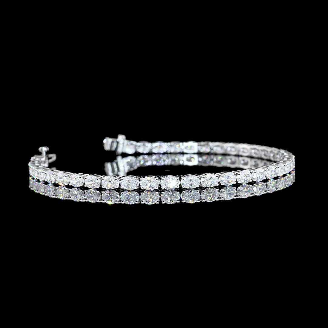 14K White Gold Lab-Grown Diamond Bracelet