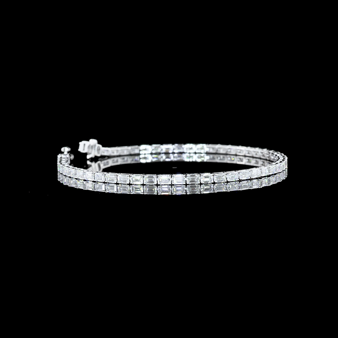 14K White Gold Lab-Grown Diamond Bracelet