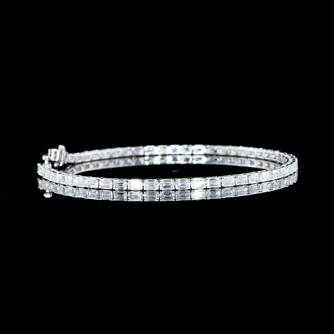 14K White Gold Lab-Grown Diamond Bracelet