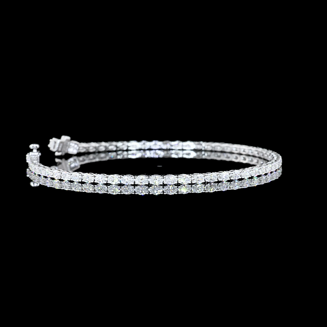 14K White Gold Lab-Grown Diamond Bracelet