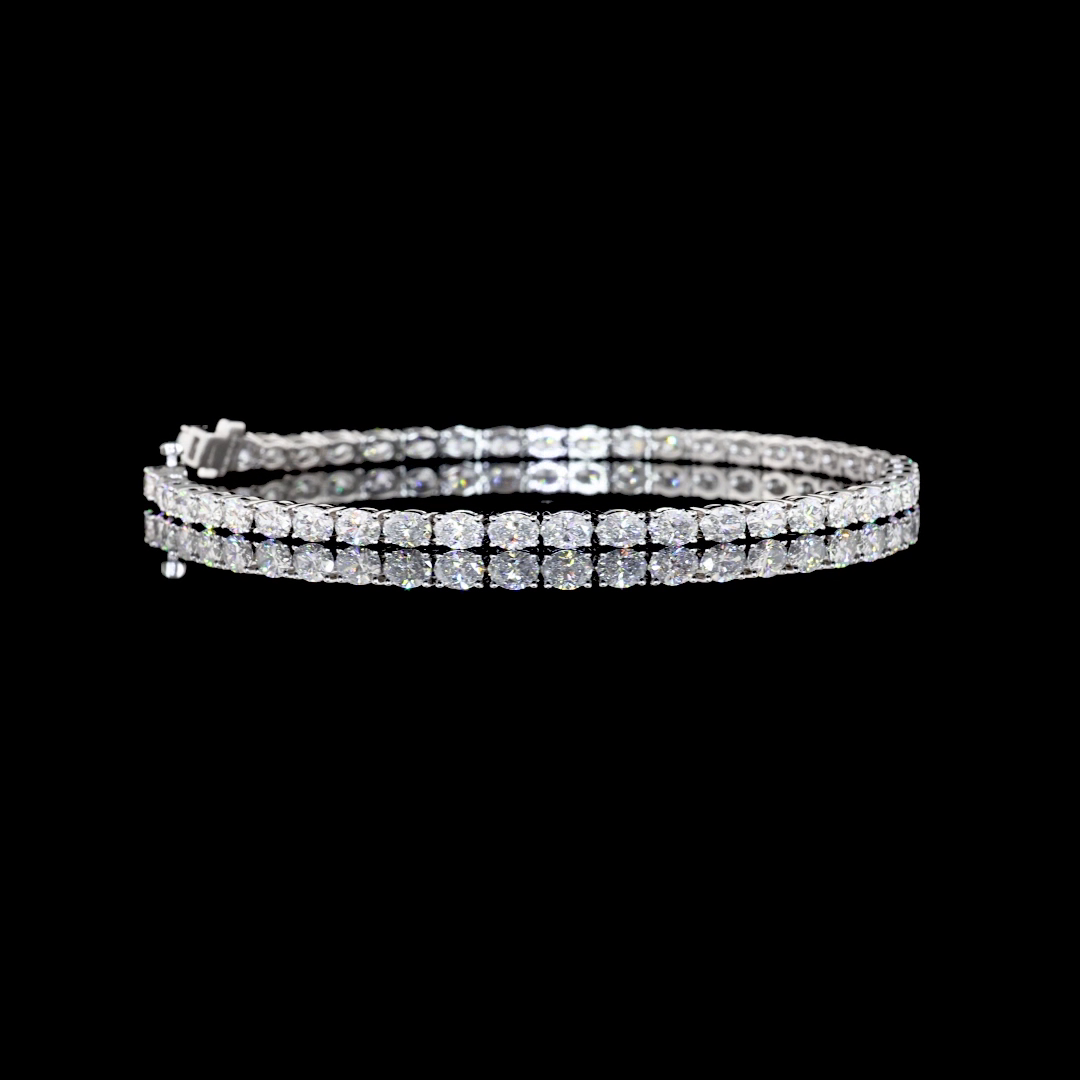 14K White Gold Lab-Grown Diamond Bracelet