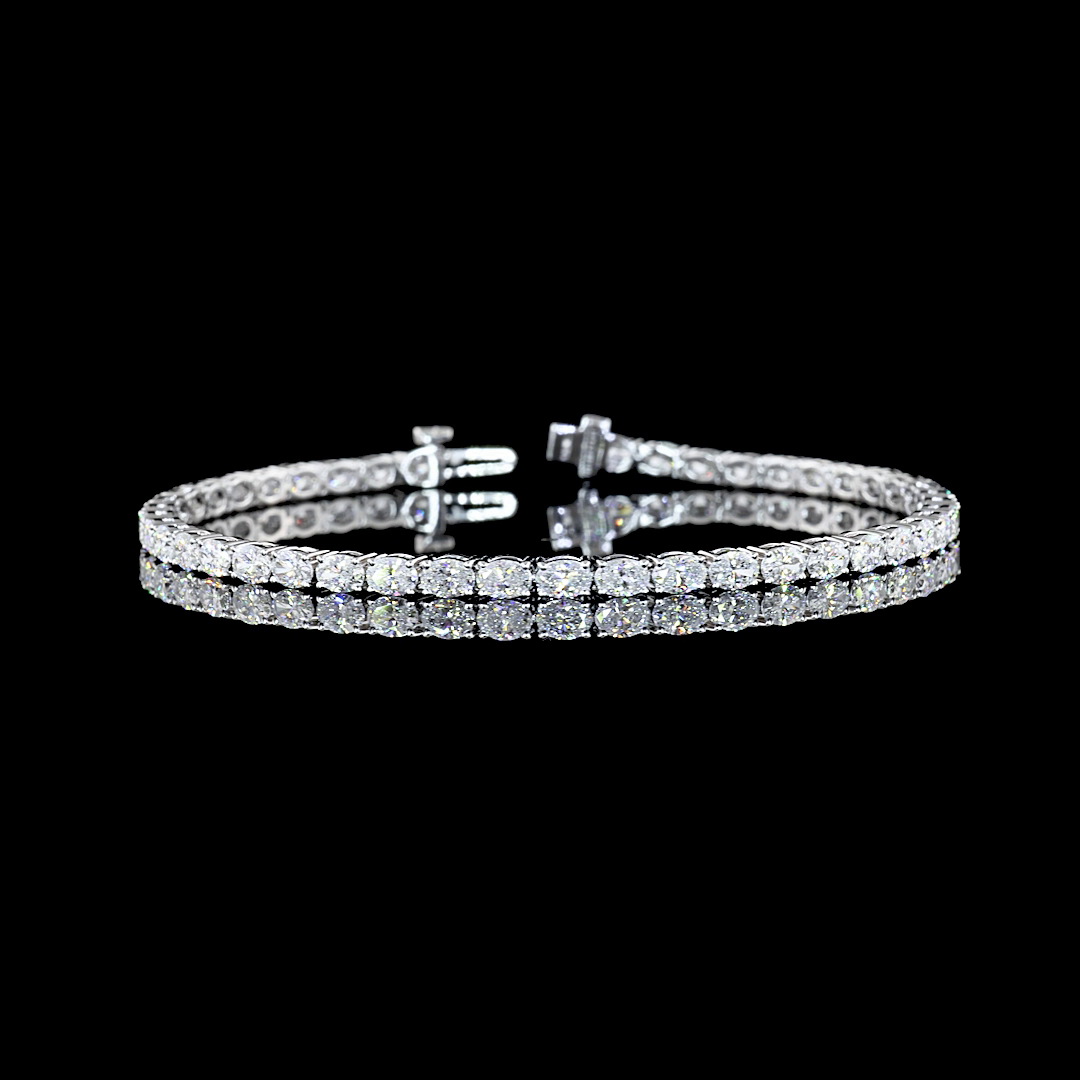 14K White Gold Lab-Grown Diamond Bracelet