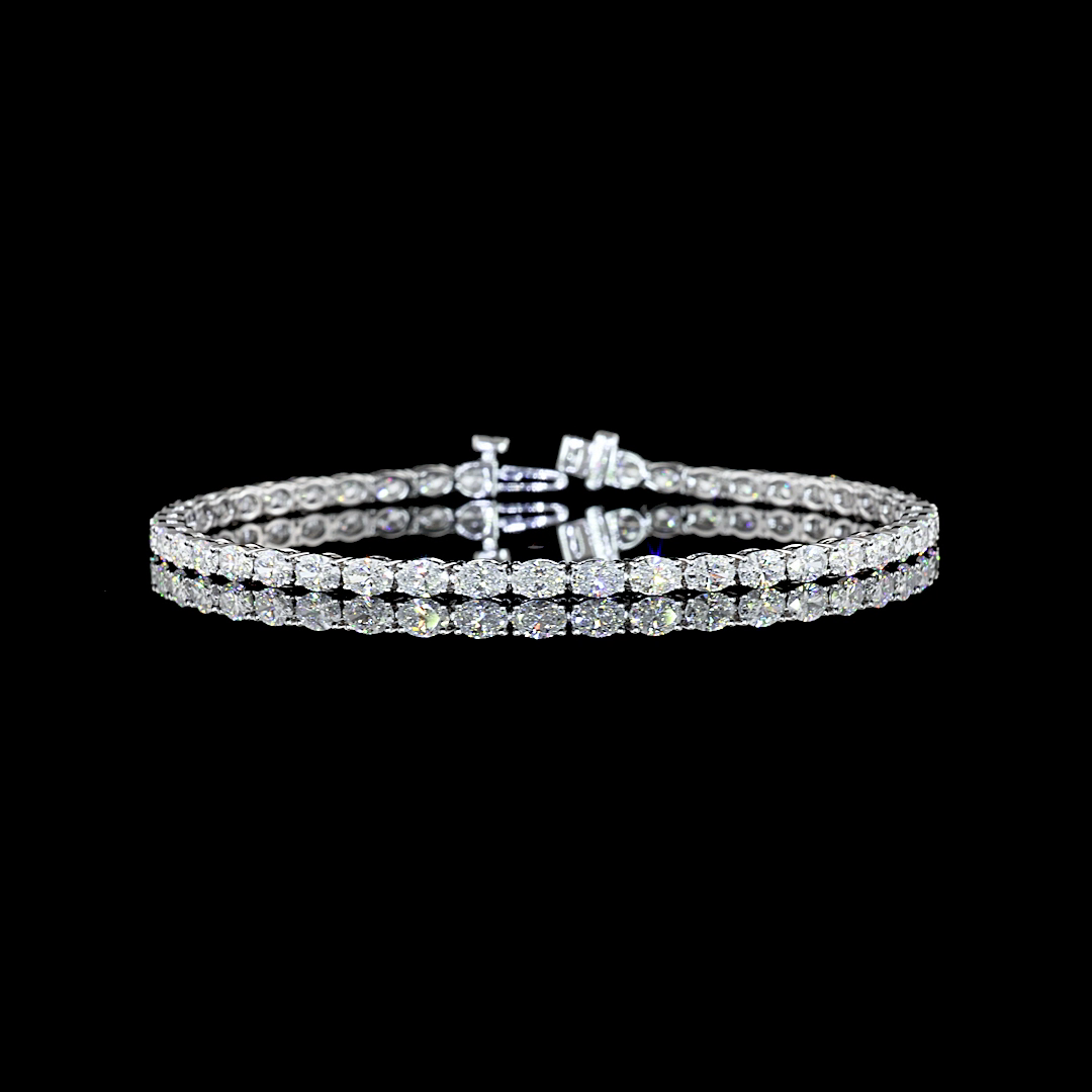 14K White Gold Lab-Grown Diamond Bracelet