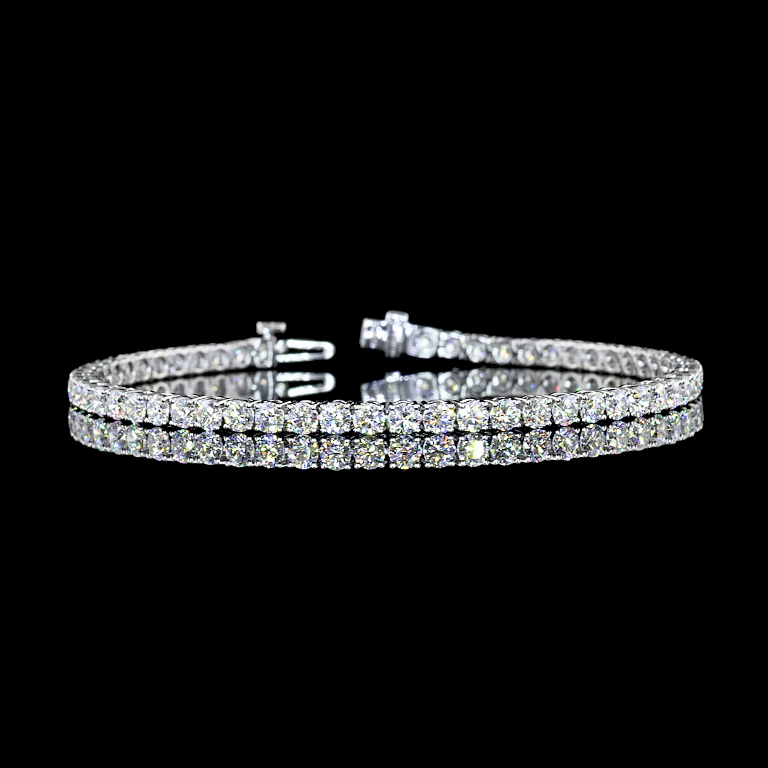 14K White Gold Lab-Grown Diamond Bracelet