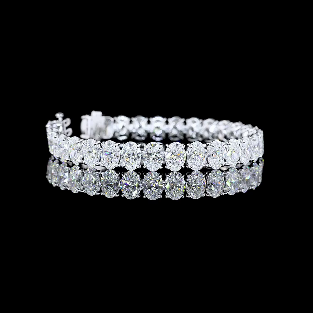 14K White Gold Lab-Grown Diamond Bracelet