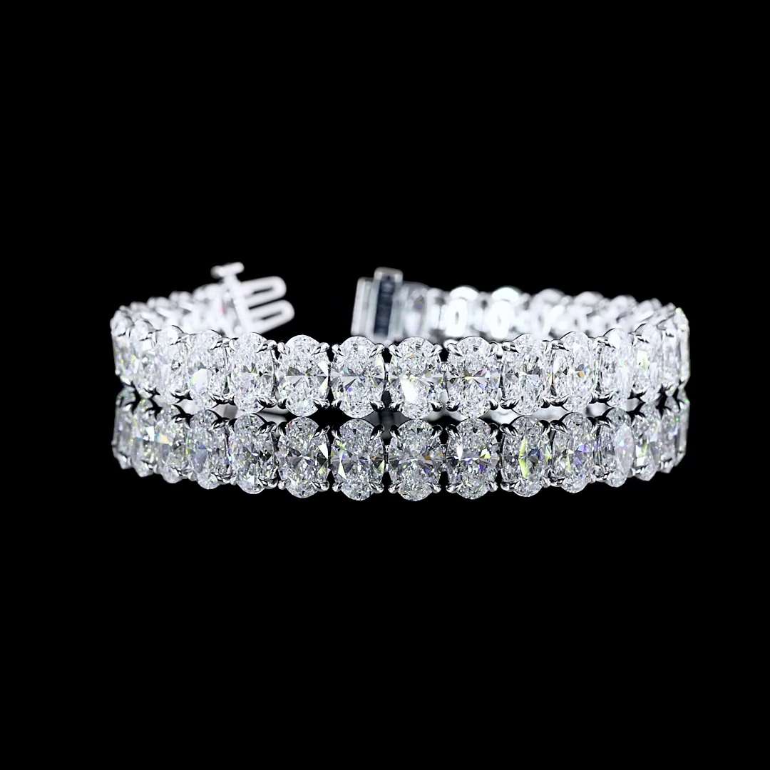 14K White Gold Lab-Grown Diamond Bracelet