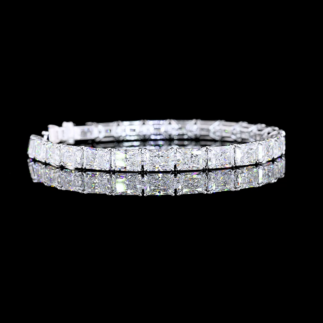14K White Gold Lab-Grown Diamond Bracelet