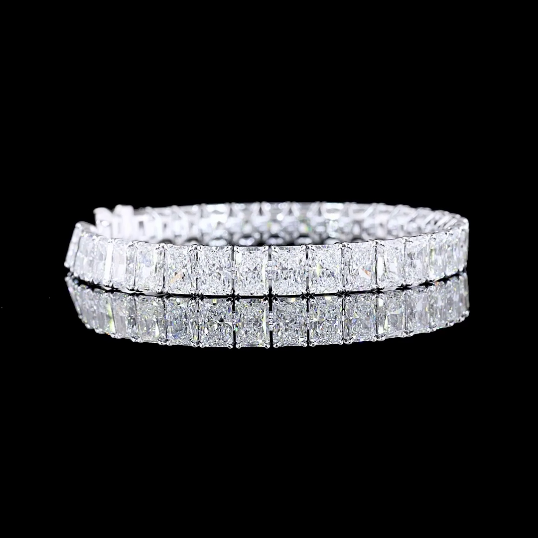 14K White Gold Lab-Grown Diamond Bracelet