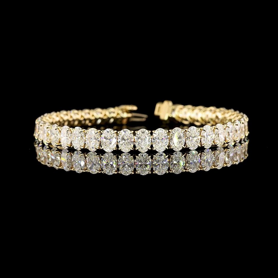 14K Yellow Gold Lab-Grown Diamond Bracelet