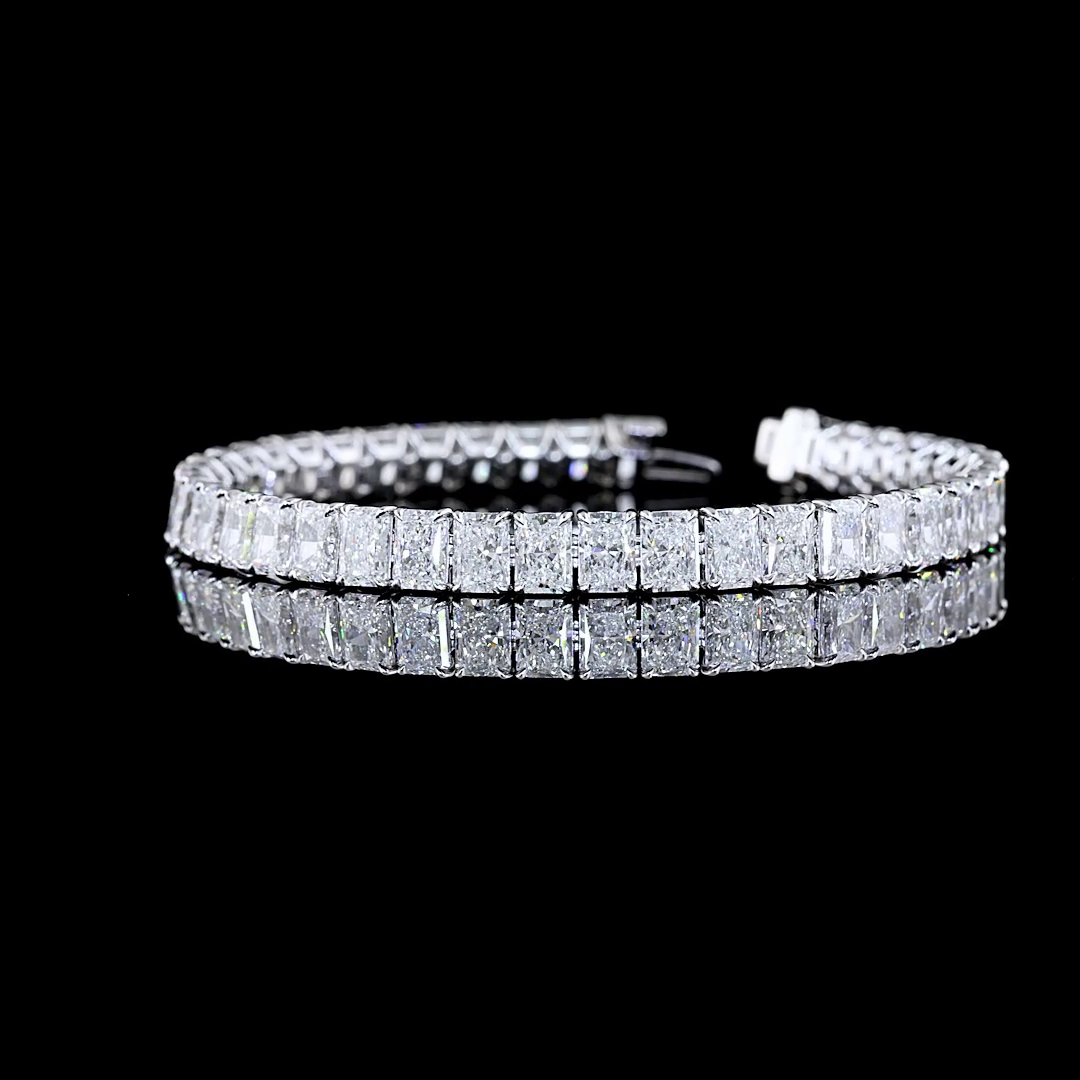 14K White Gold Lab-Grown Diamond Bracelet