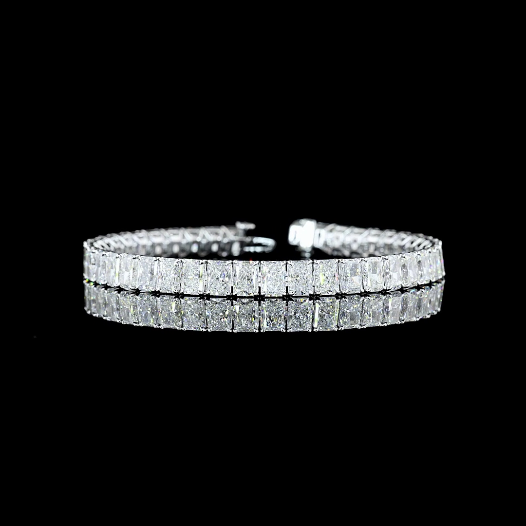 14K White Gold Lab-Grown Diamond Bracelet