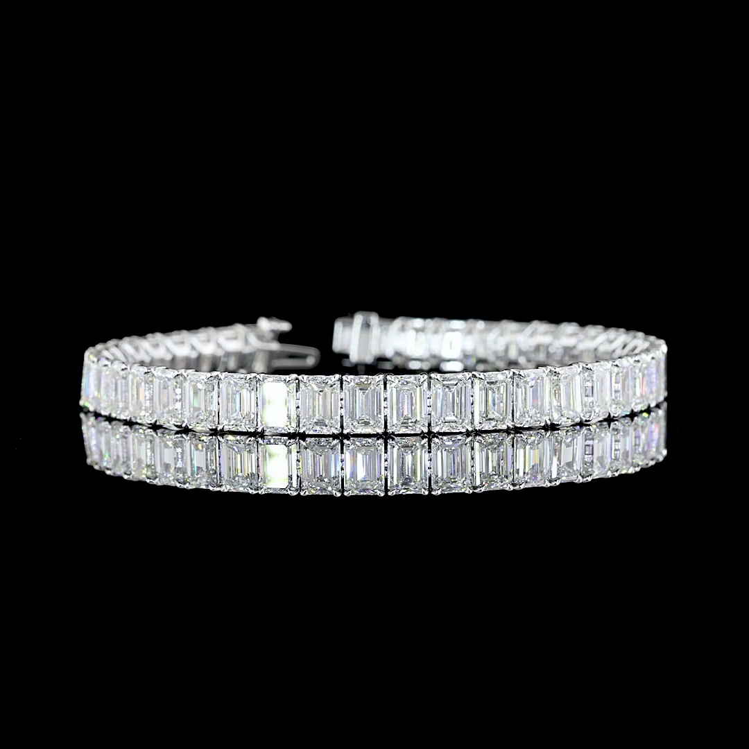 14K White Gold Lab-Grown Diamond Bracelet
