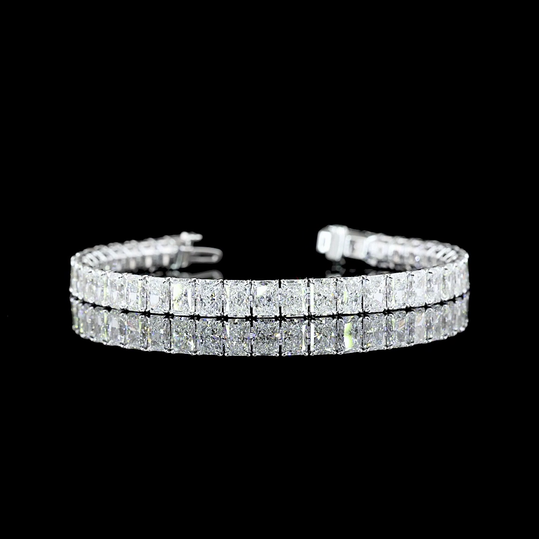14K White Gold Lab-Grown Diamond Bracelet