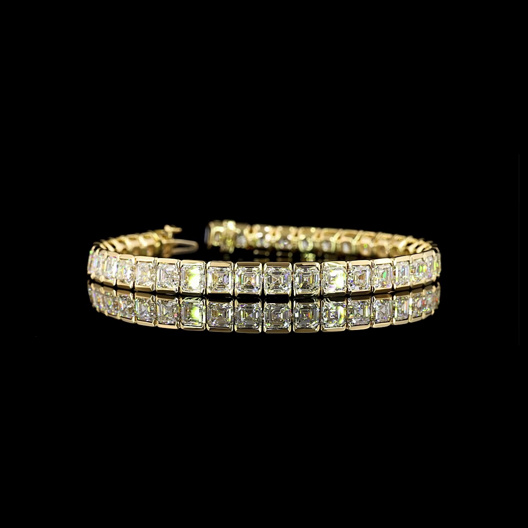14K Yellow Gold Lab-Grown Diamond Bracelet