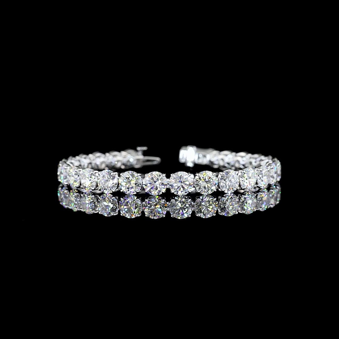 14K White Gold Lab-Grown Diamond Bracelet