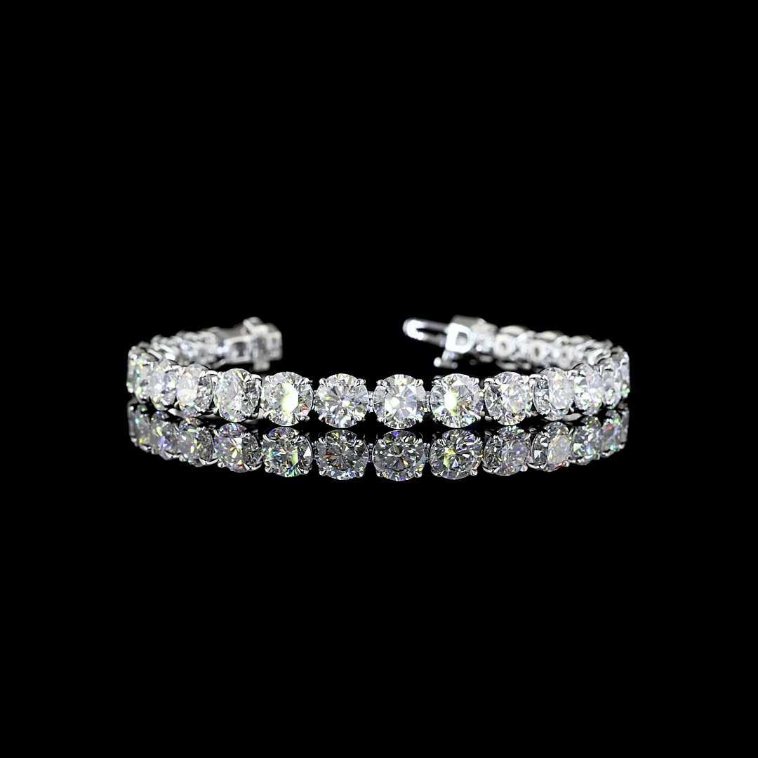 14K White Gold Lab-Grown Diamond Bracelet